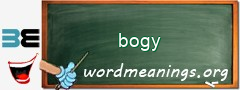 WordMeaning blackboard for bogy